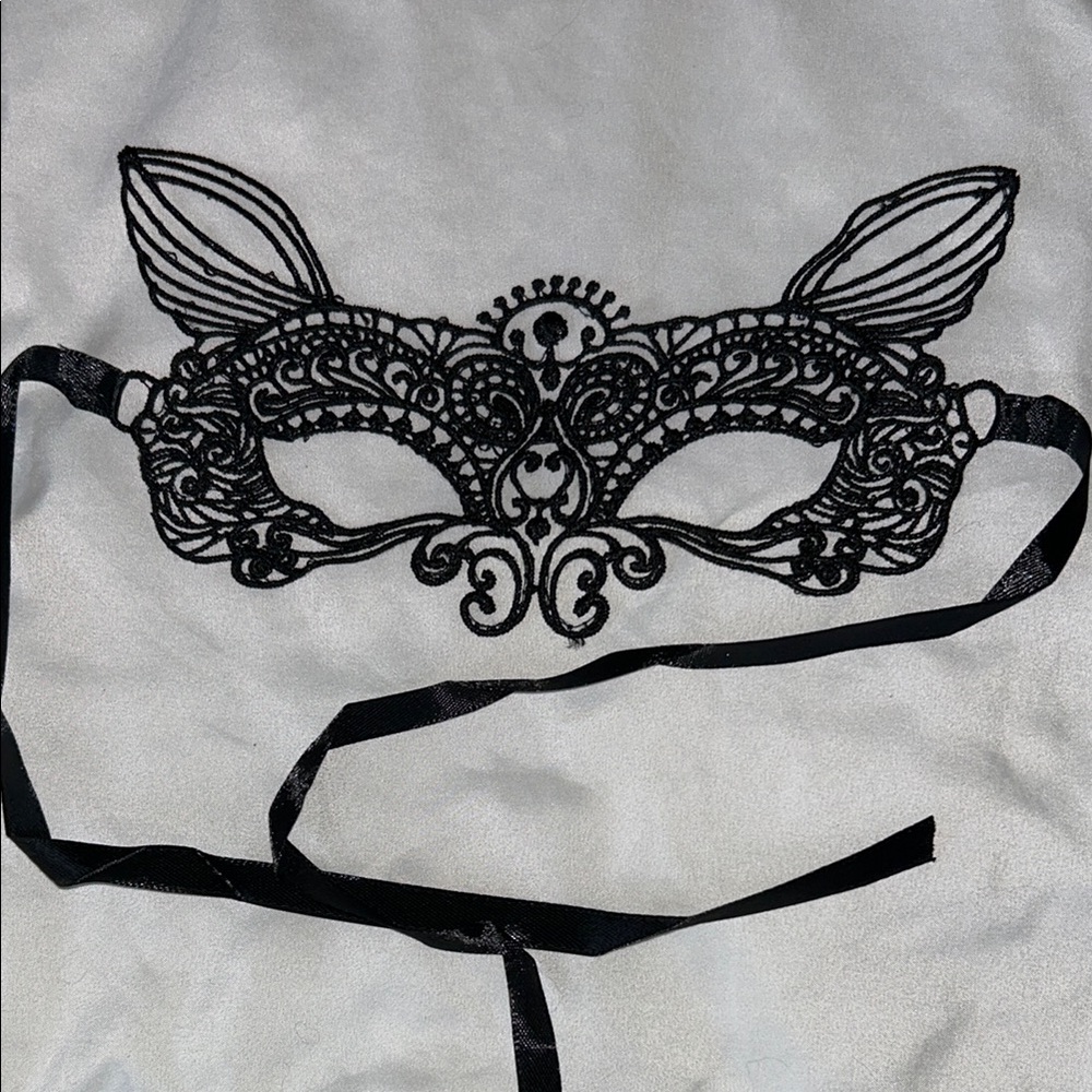 Elegant Black Lace Masquerade Mask